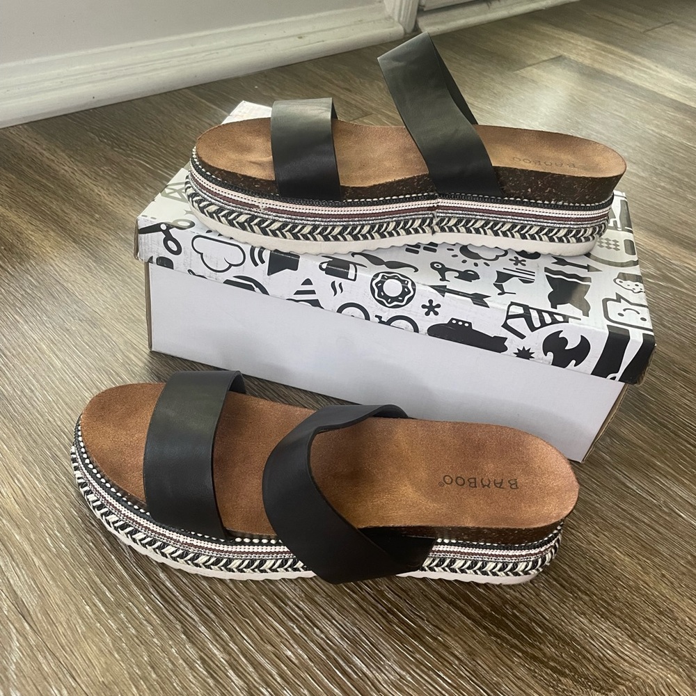 Bamboo Platform Sandal